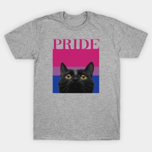 Vintage Black Cat Bisexual Pride T-Shirt